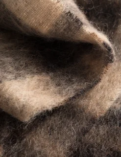 Forét Goods-Airy Wool Scarf-Brown Check