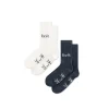 Men Forét Accessories-Alone Socks 2-Pack-Navy/Cloud