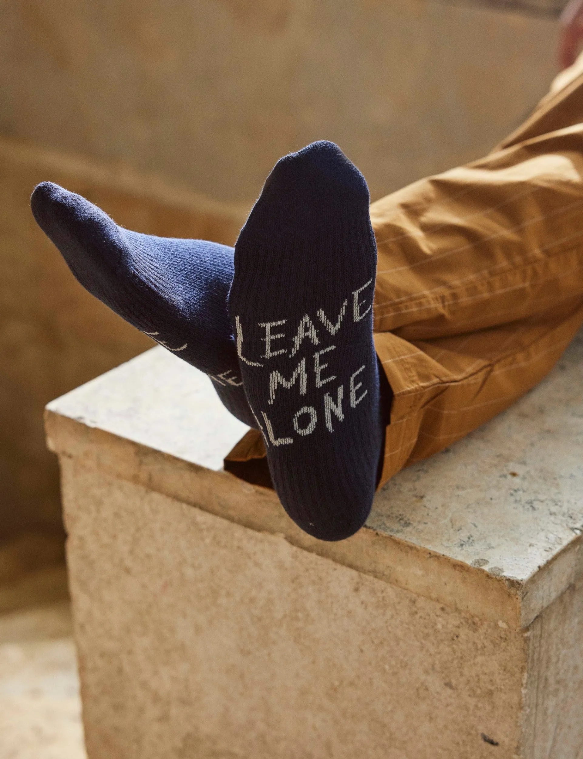 Men Forét Accessories-Alone Socks 2-Pack-Navy/Cloud
