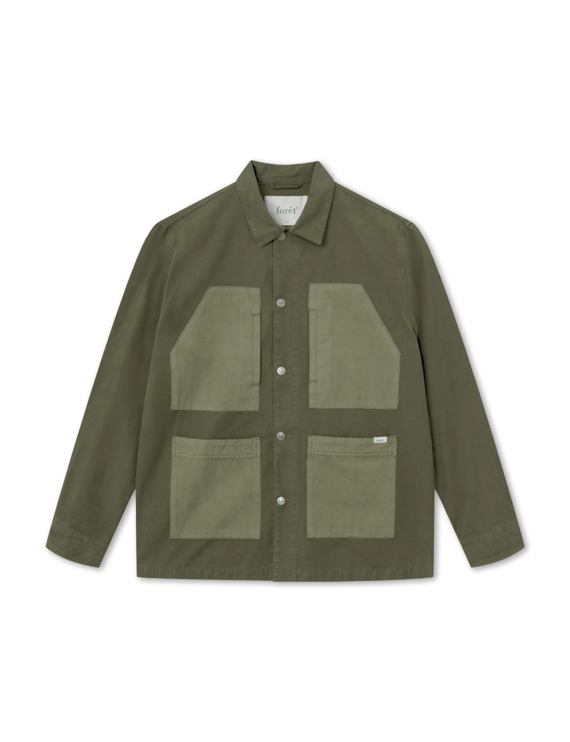 Men Forét Shirts-Amble Overshirt-Army