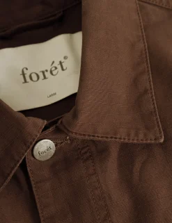 Men Forét Shirts-Amble Overshirt-Brown