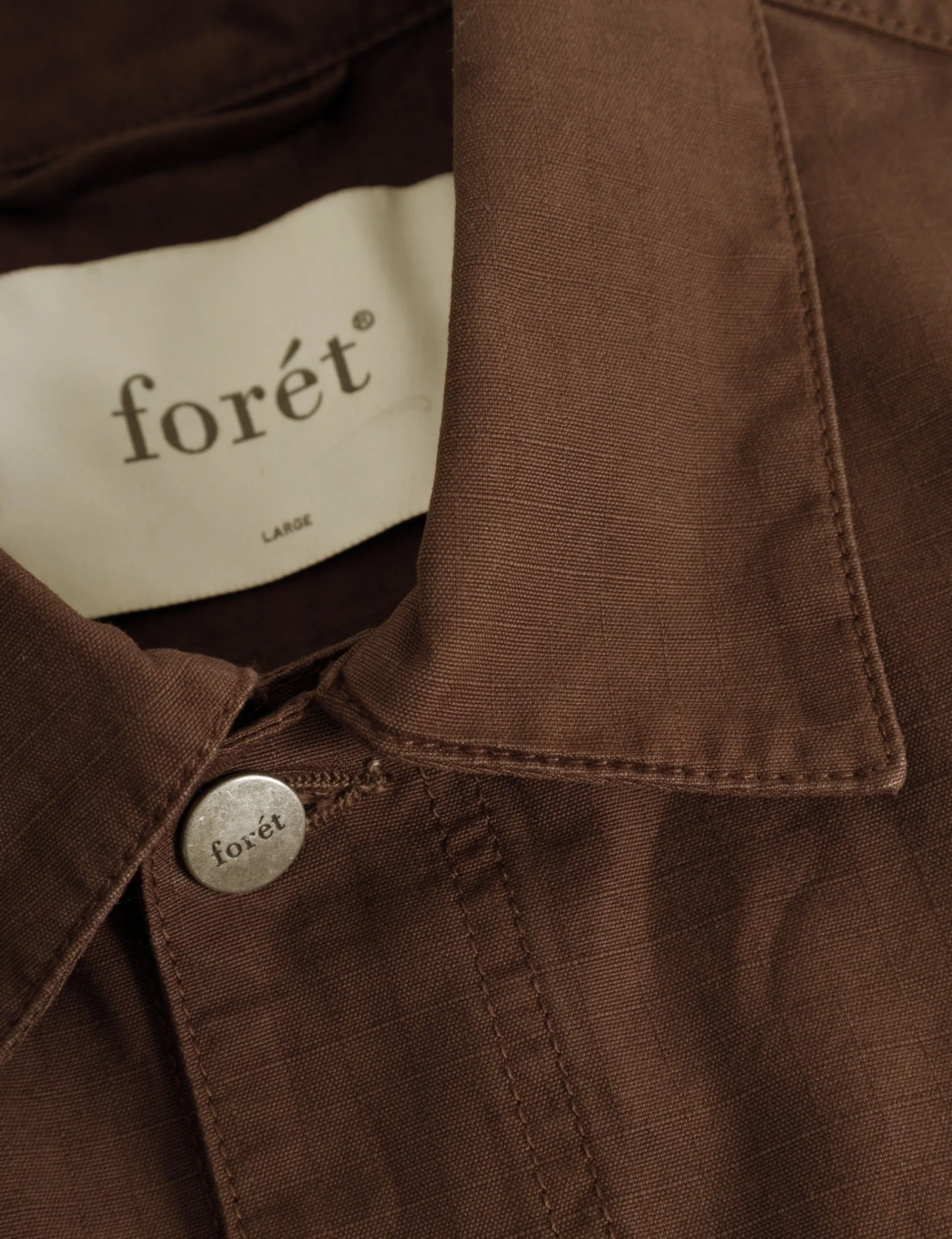 Men Forét Shirts-Amble Overshirt-Brown