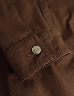 Men Forét Overshirts-Amble Overshirt-Brown