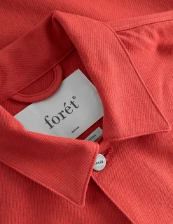 Men Forét Shirts-Angler Club Overshirt-Agari Red
