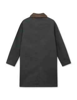 Men Forét Jackets-Arrive Oilskin Coat-Charcoal