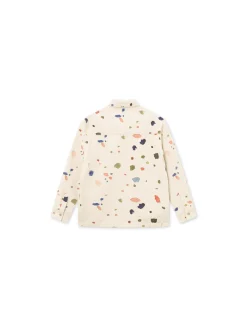 Men Forét Jackets-Artwork Overshirt-Undyed