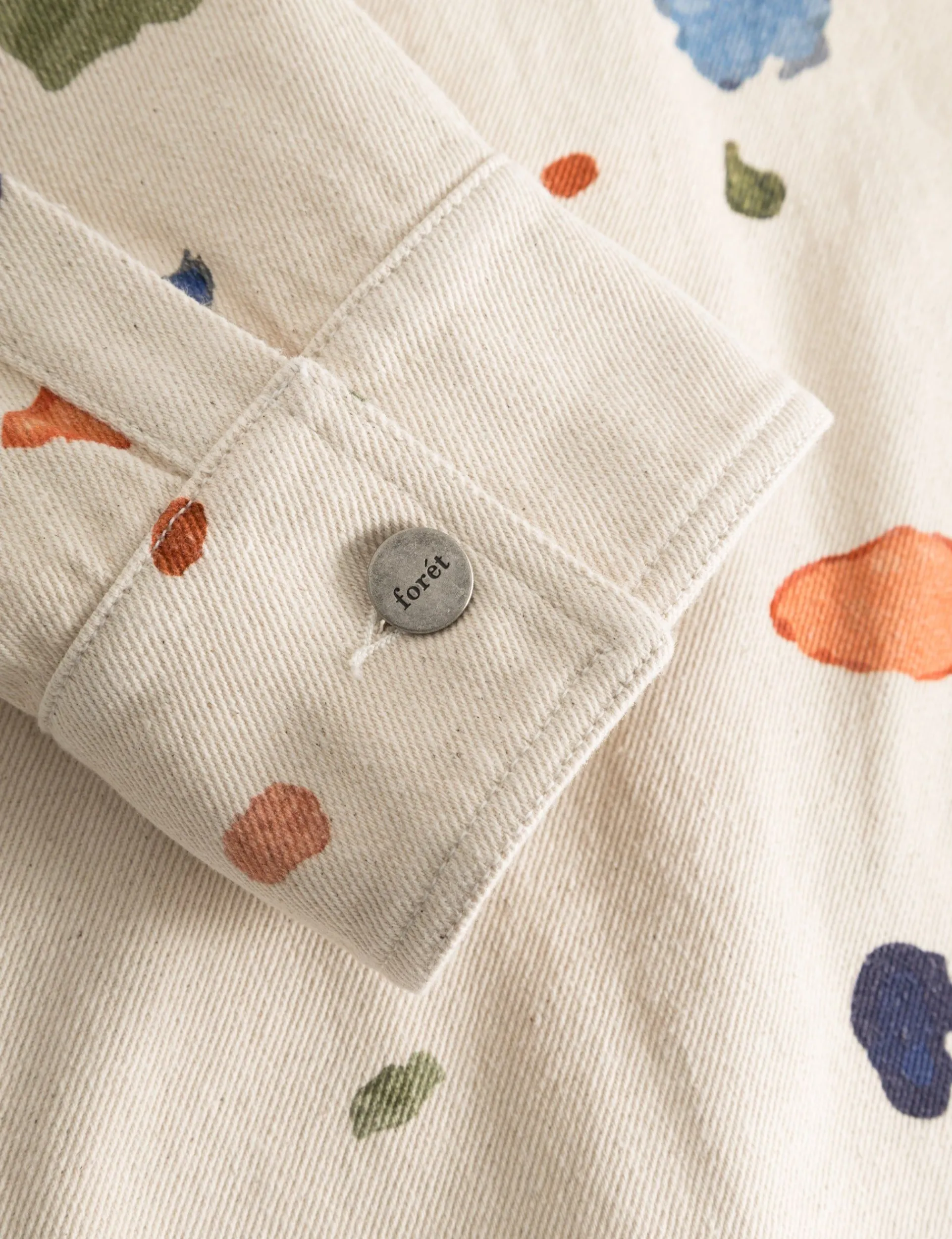 Men Forét Jackets-Artwork Overshirt-Undyed