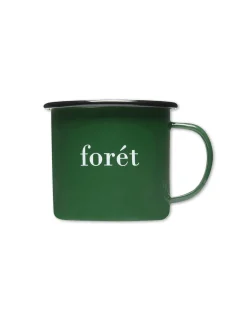 Men Forét Accessories-Bean Enamel Mug-Dark Green