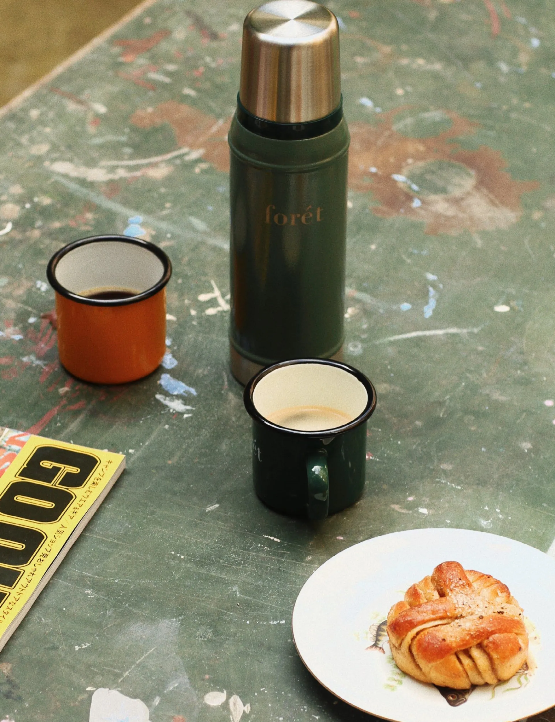 Forét Goods-Bean Enamel Mug-Dark Green
