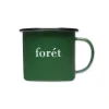 Men Forét Outdoor Goods-Bean Enamel Mug-Dark Green