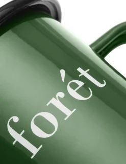 Men Forét Outdoor Goods-Bean Enamel Mug-Dark Green