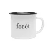 Men Forét Outdoor Goods-Bean Enamel Mug-White