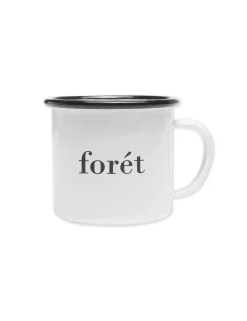 Men Forét Outdoor Goods-Bean Enamel Mug-White