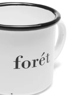 Men Forét Accessories-Bean Enamel Mug-White
