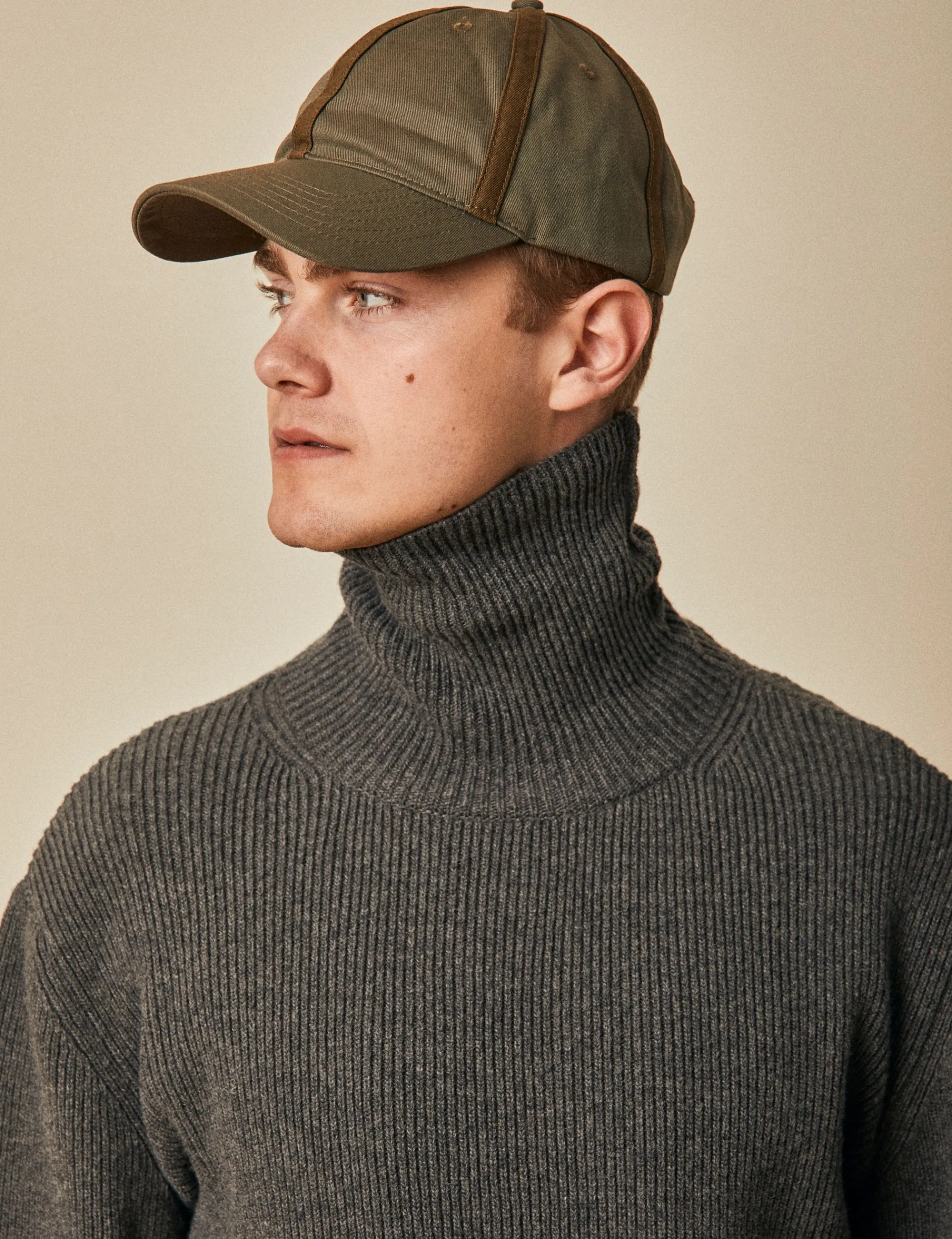 Men Forét Caps-Bird Cap-Army/Dark Olive