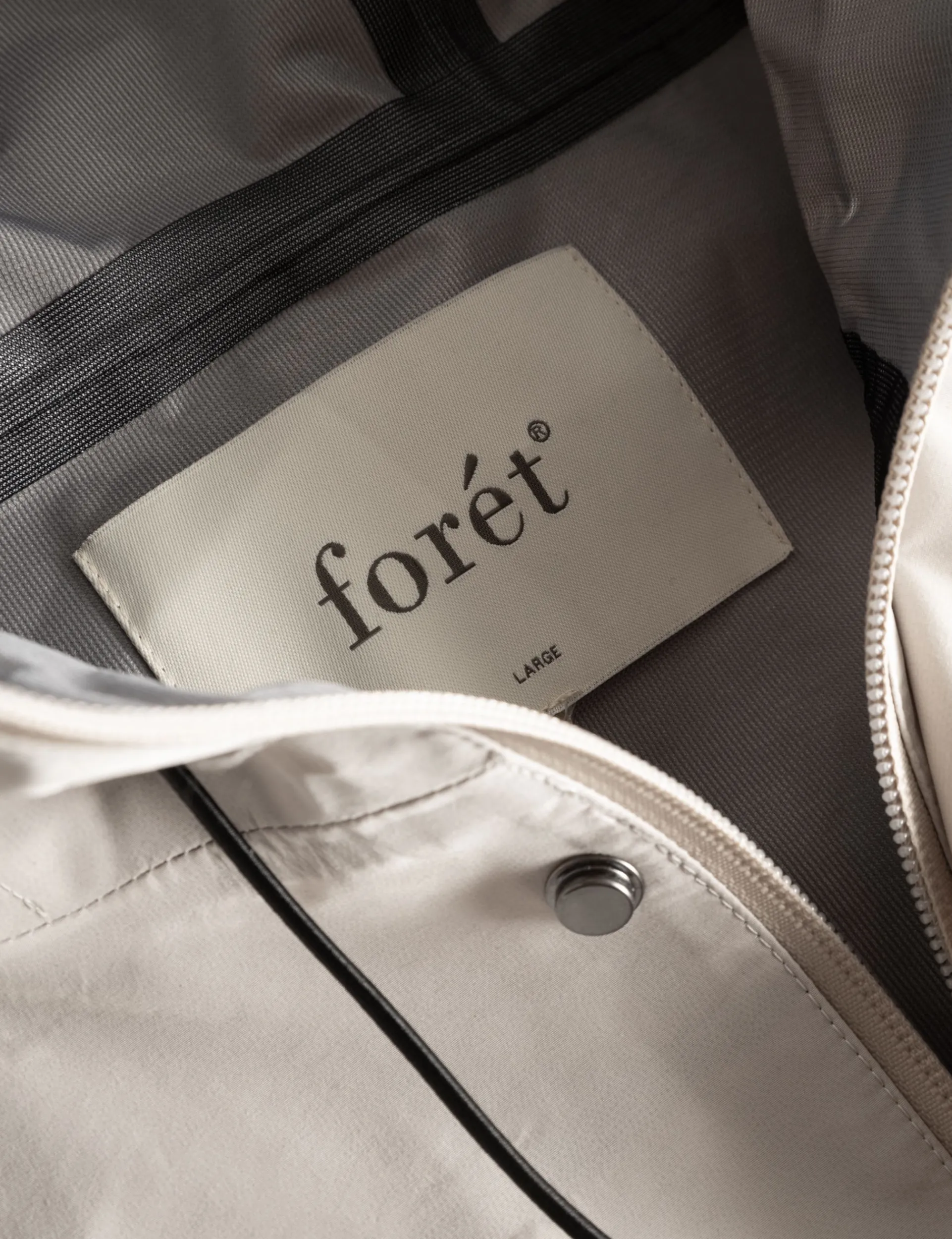 Men Forét Jackets-Blade Shell Jacket-Chalk