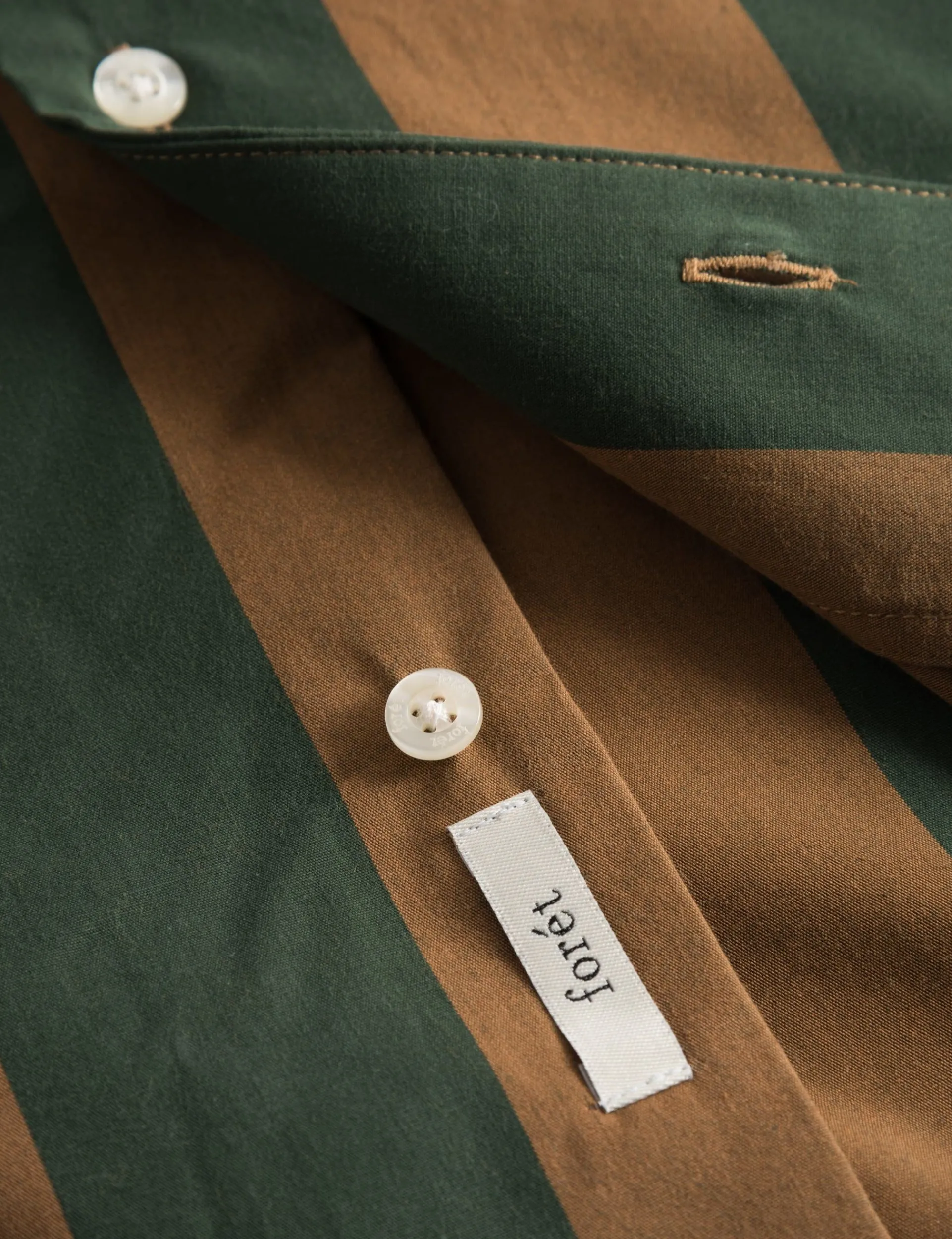 Forét Goods-Blunder Pyjamas Shirt-Rubber/Dark Green