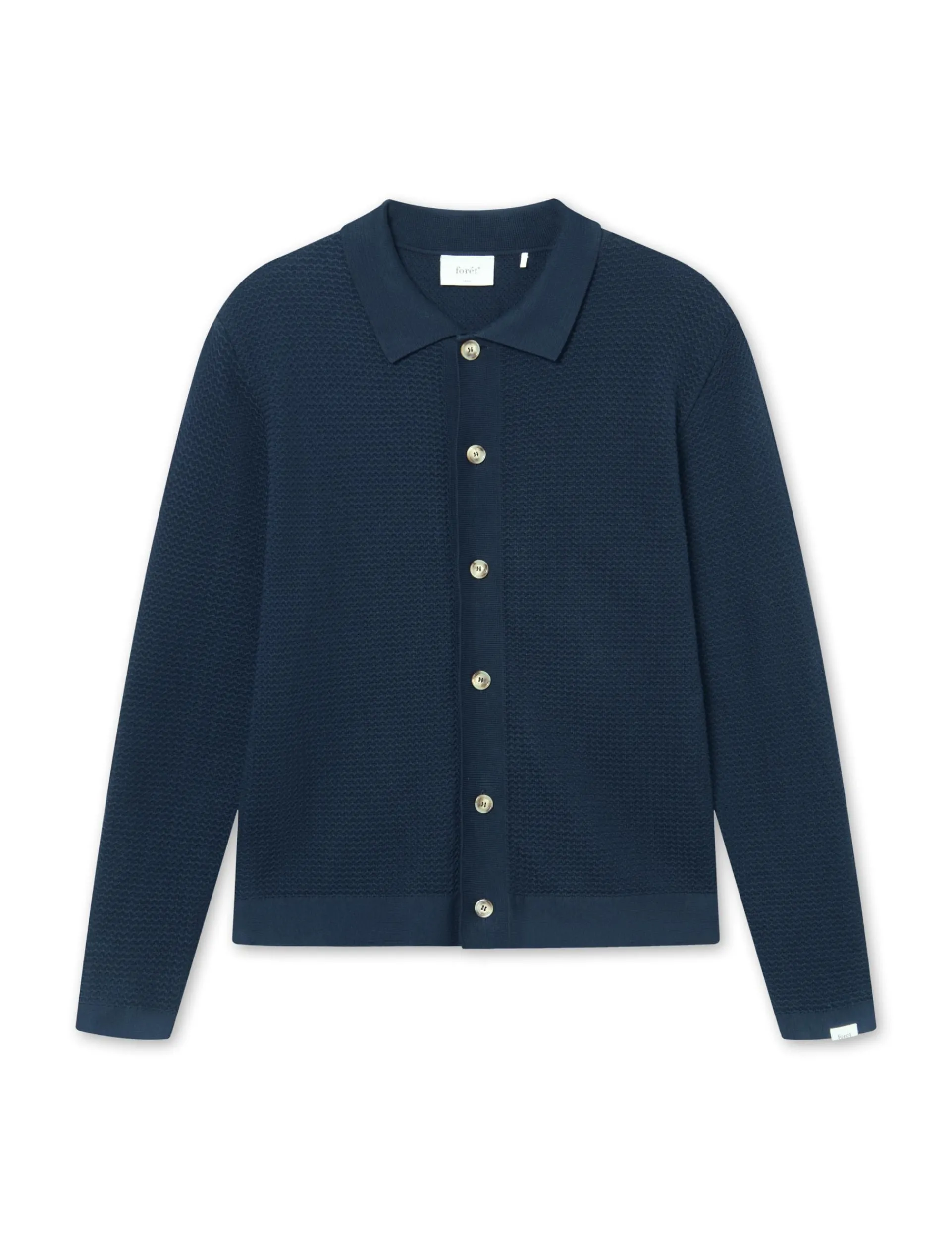 Men Forét Sweatshirts-Boat Knit-Navy