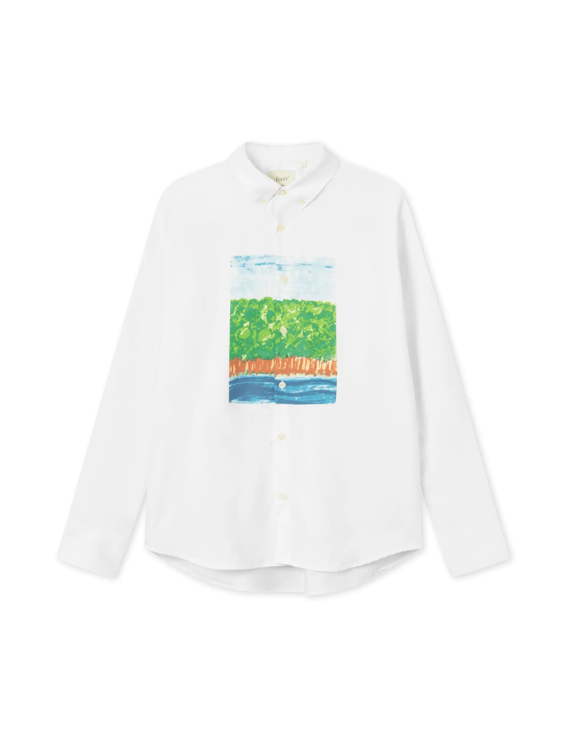 Men Forét Shirts-Brisk Shirt-White