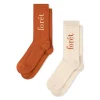 Men Forét Accessories-Camino Socks 2-Pack-Burnt Orange/Cloud