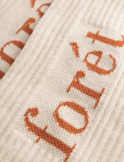 Men Forét Accessories-Camino Socks 2-Pack-Burnt Orange/Cloud