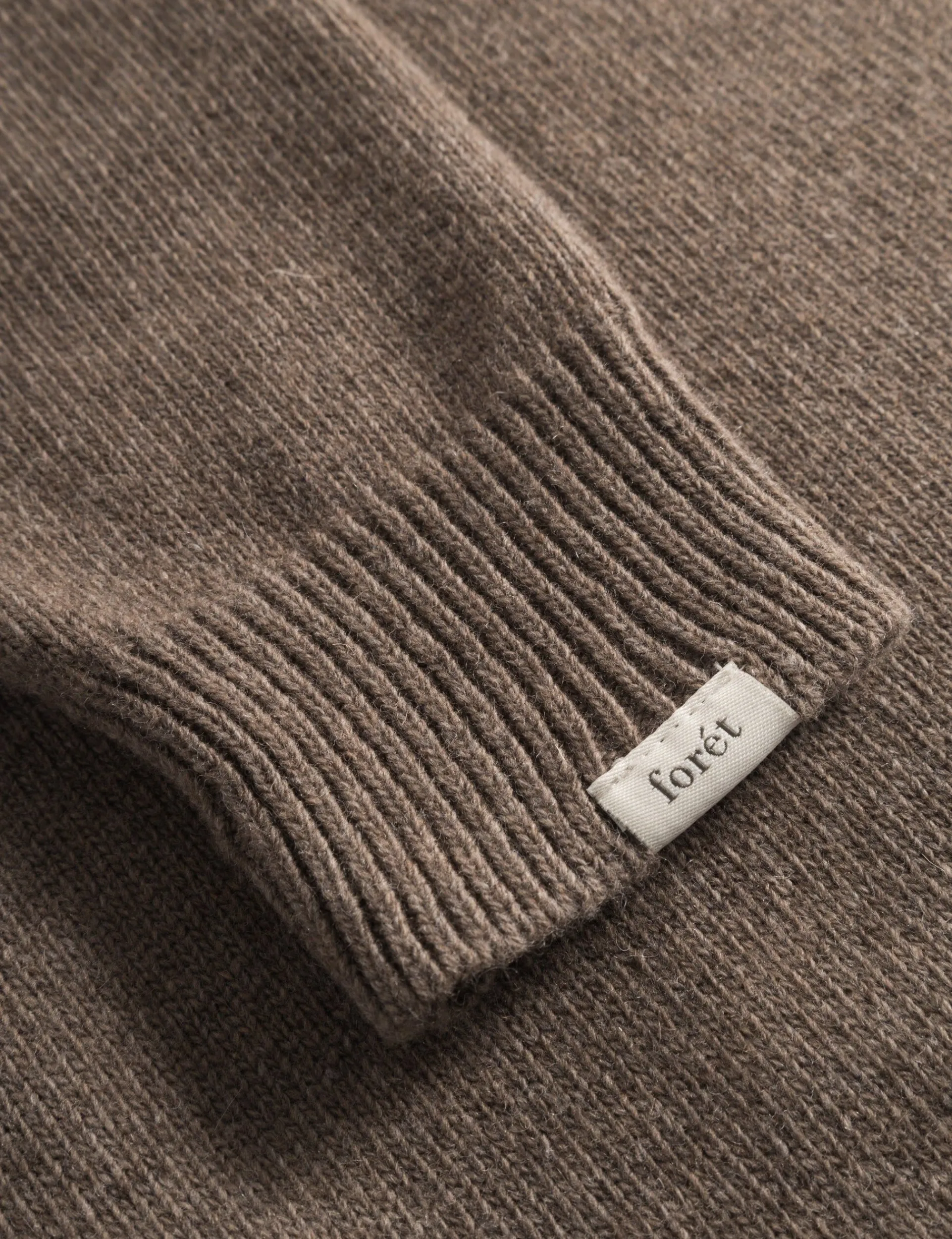 Men Forét Sweatshirts-Camp Jacquard Knit-Khaki
