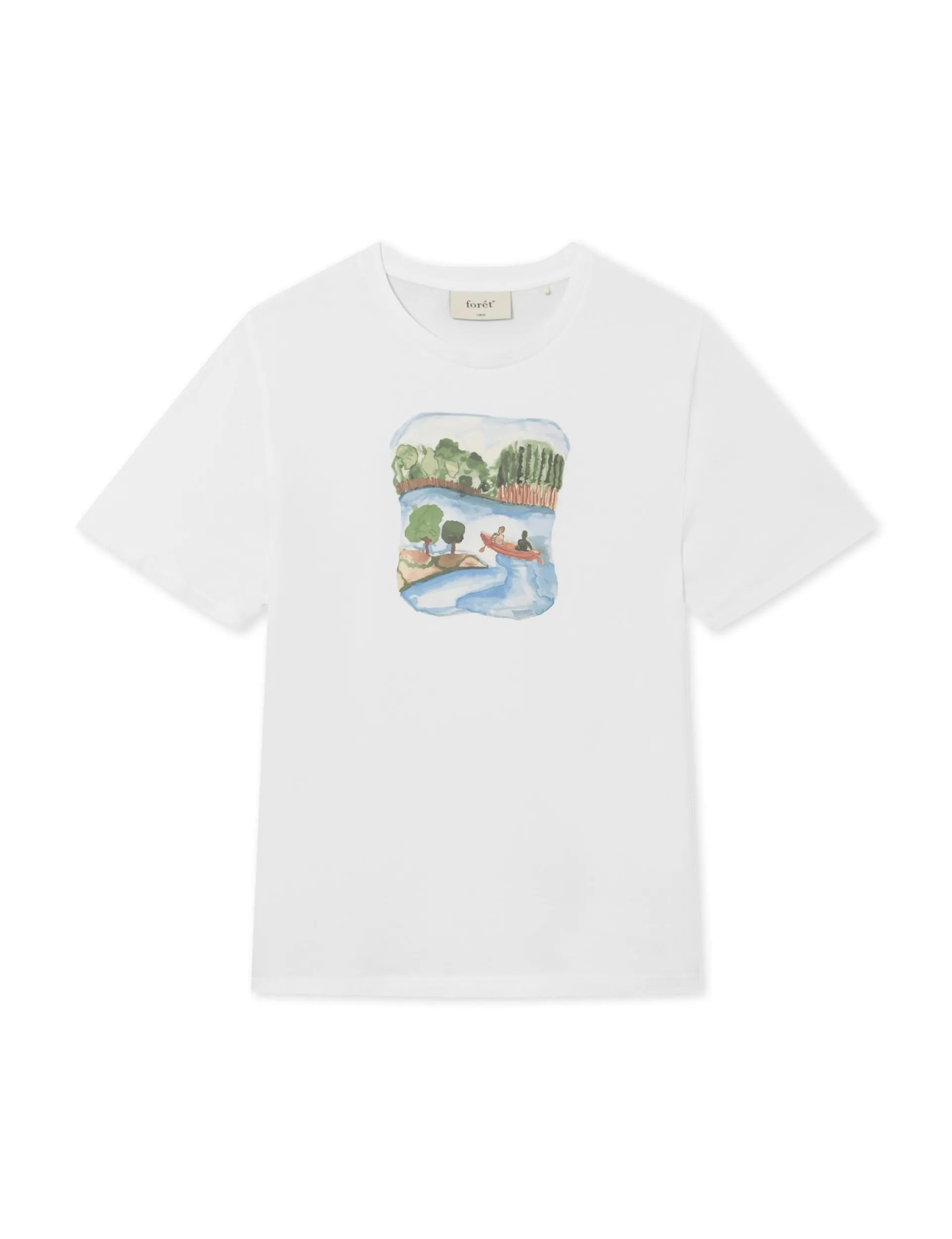 Men Forét T-Shirts-Canoe T-Shirt-White