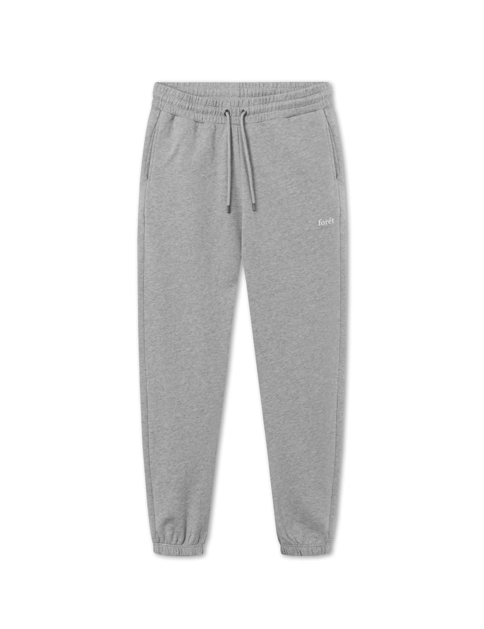Men Forét Pants-Cattle Sweatpants-Light Grey Mel