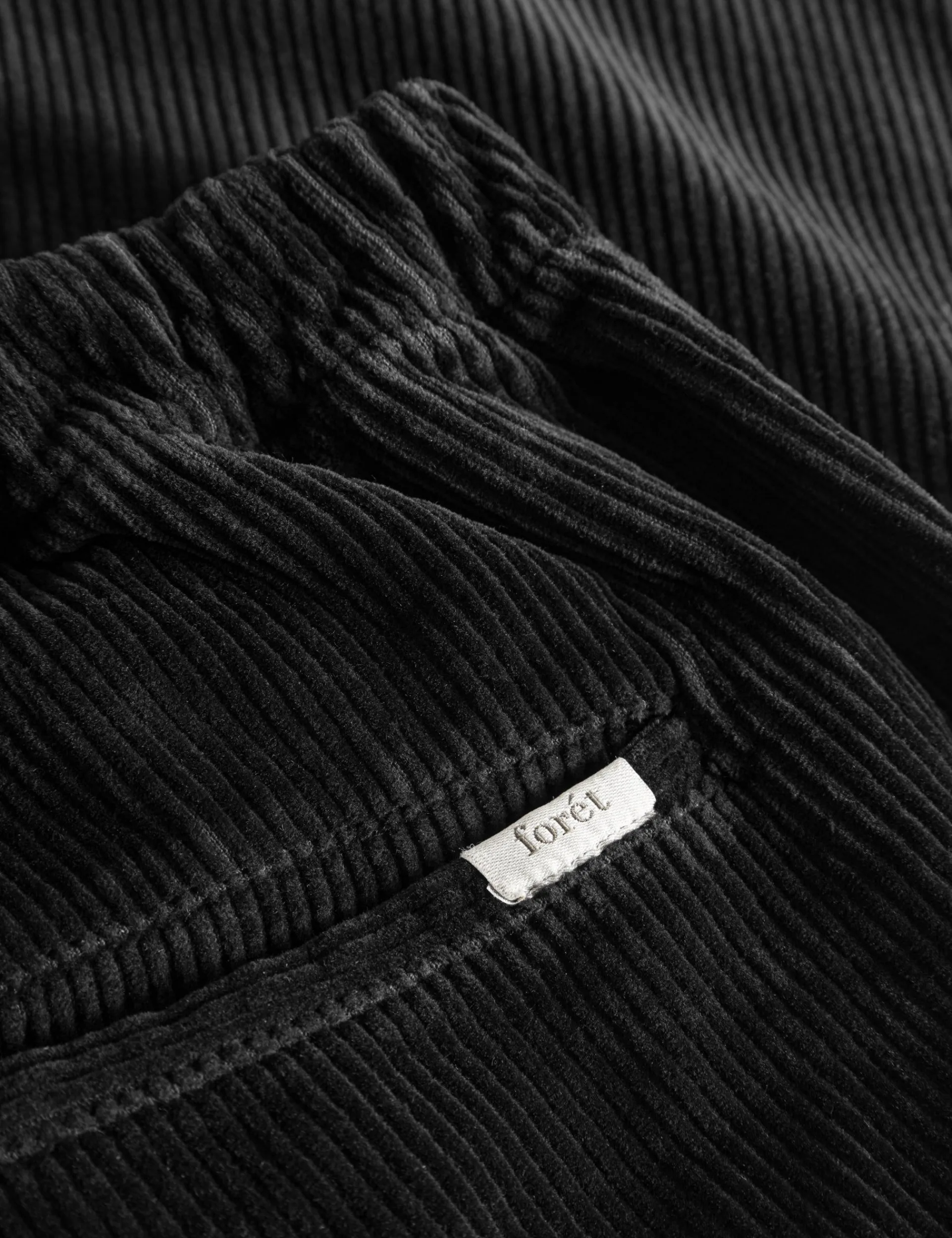 Men Forét Pants-Clay Corduroy Pants-Black