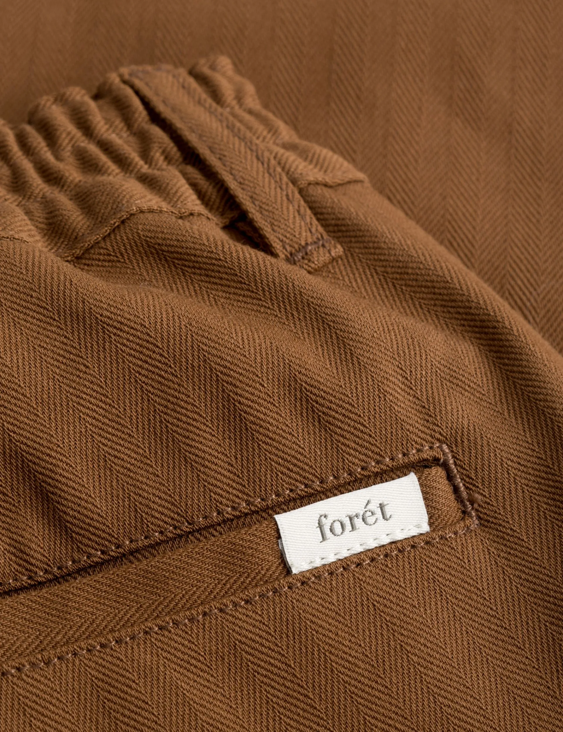 Men Forét Pants-Clay Herringbone Pants-Rubber