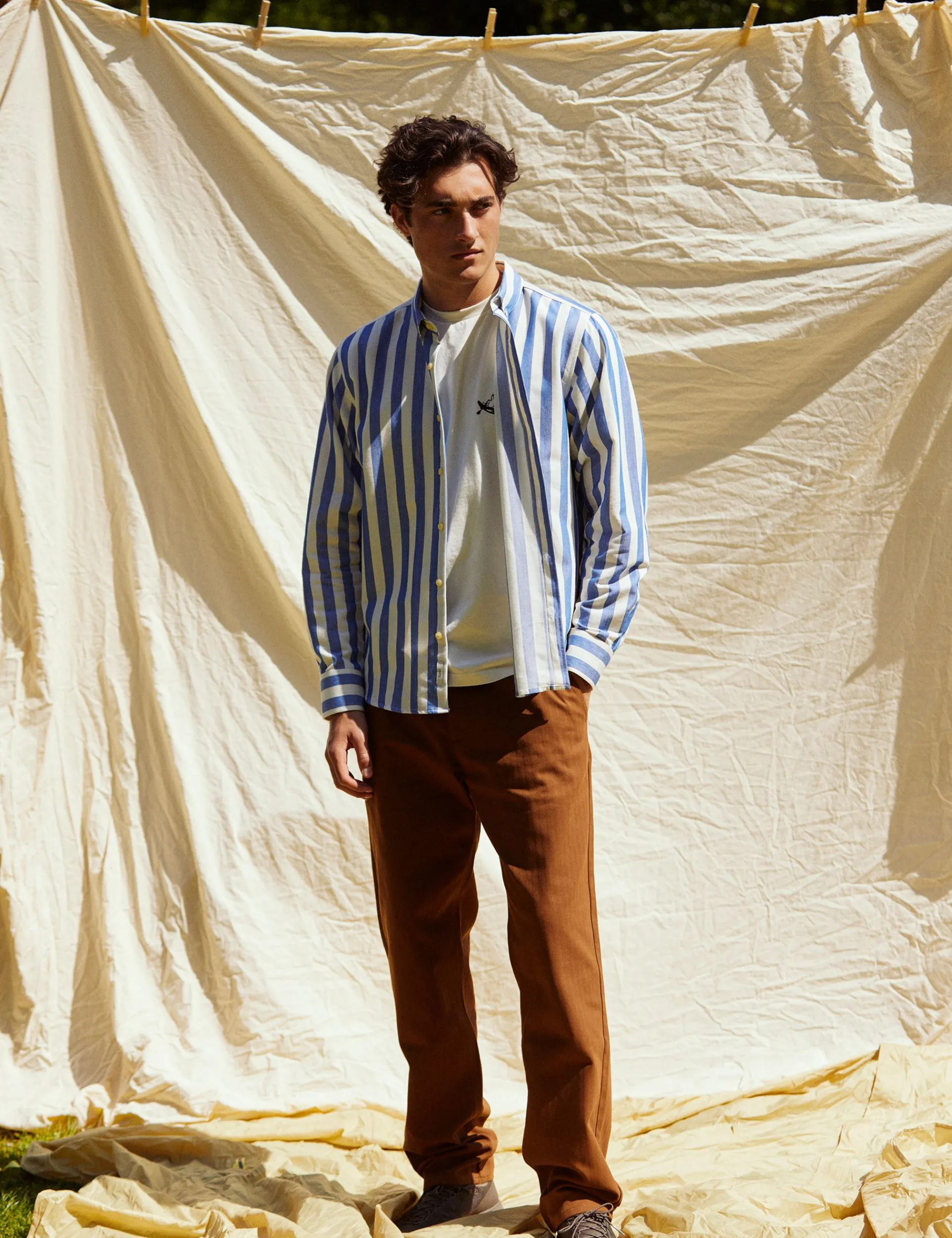 Men Forét Pants-Clay Herringbone Pants-Rubber