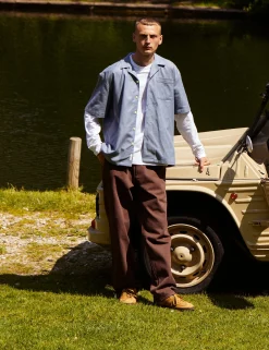 Men Forét Pants-Clay Pants-Deep Brown Twill