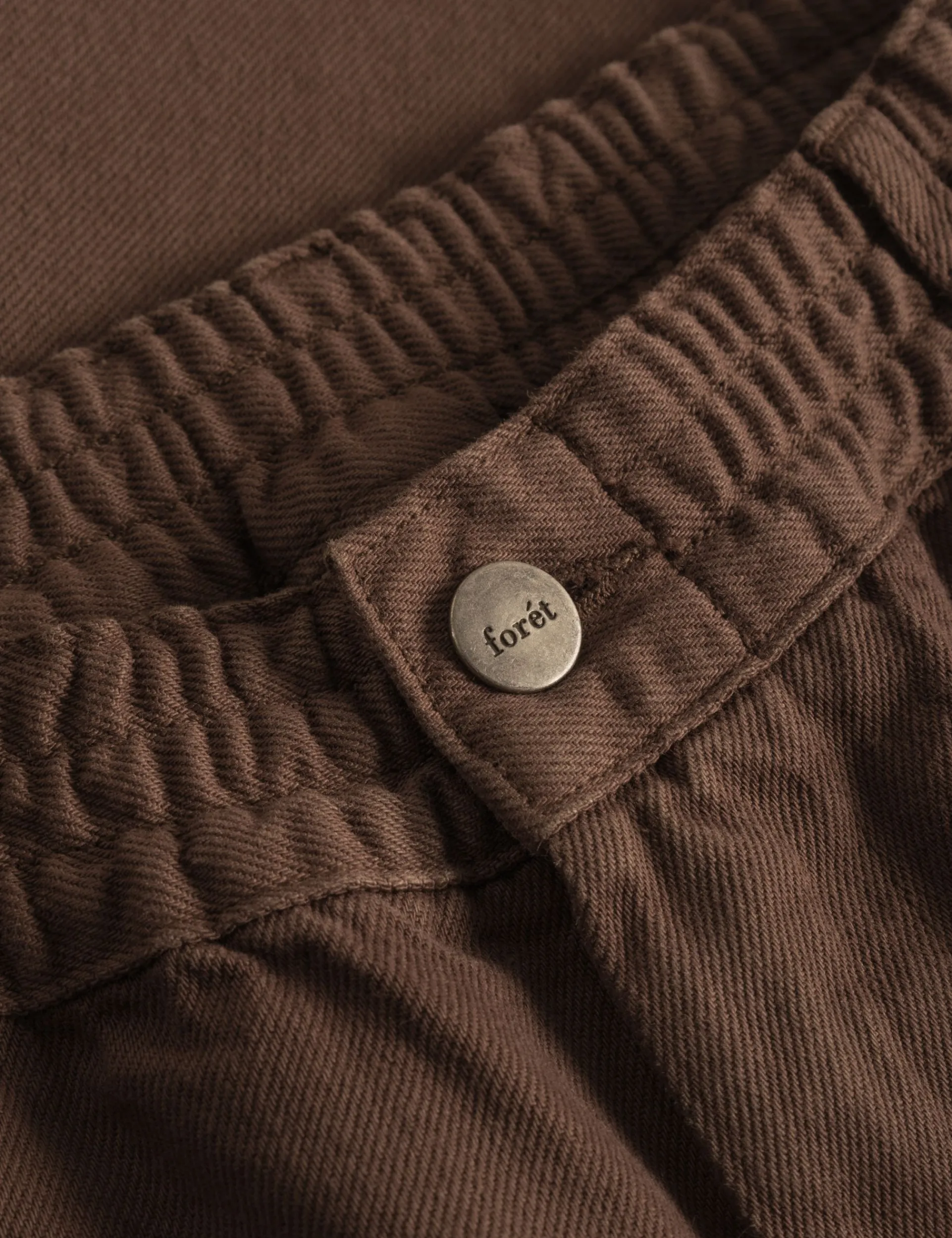 Men Forét Pants-Clay Pants-Deep Brown Twill