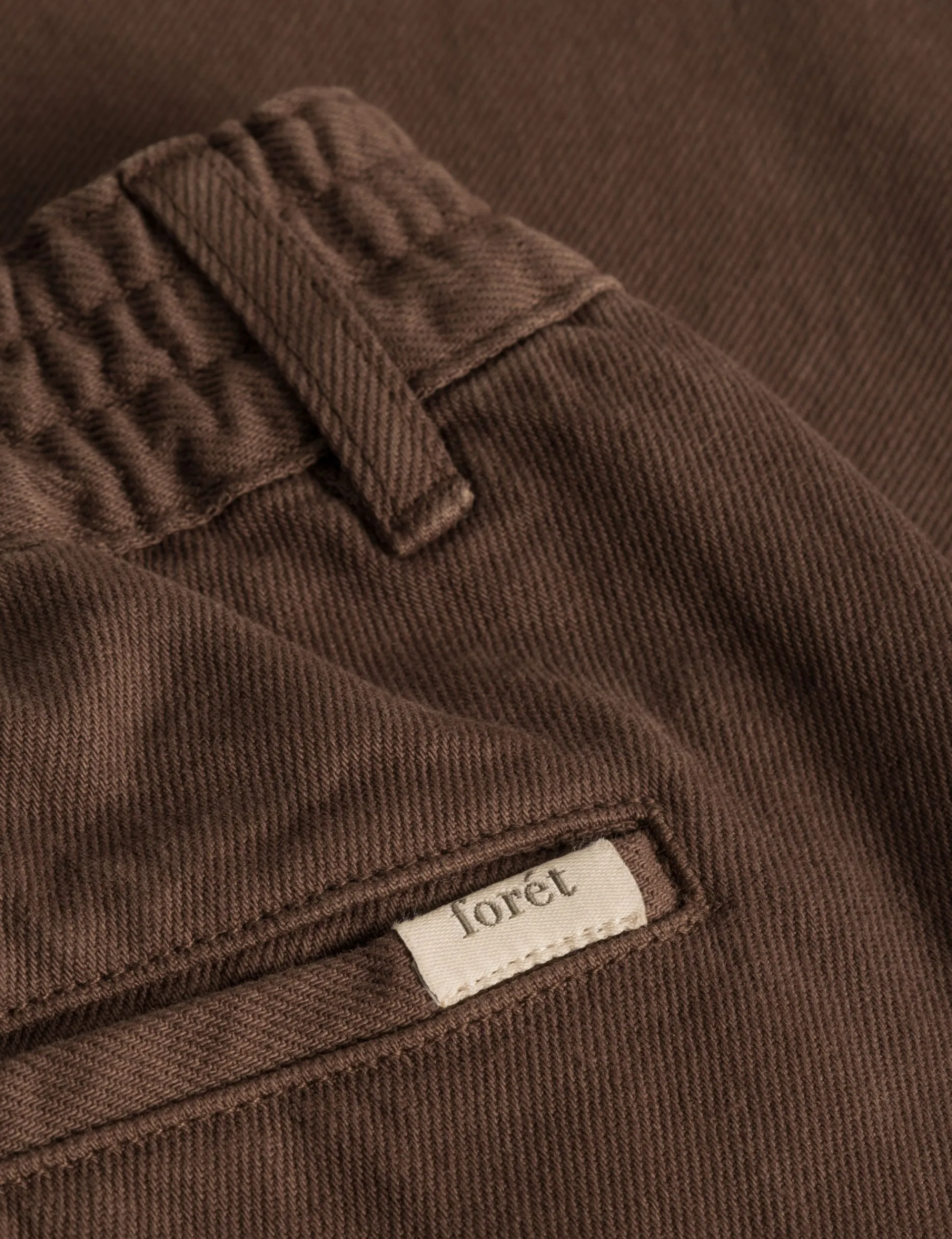Men Forét Pants-Clay Pants-Deep Brown Twill