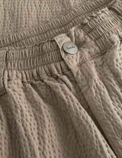 Men Forét Pants-Clay Seersucker Pants-Taupe