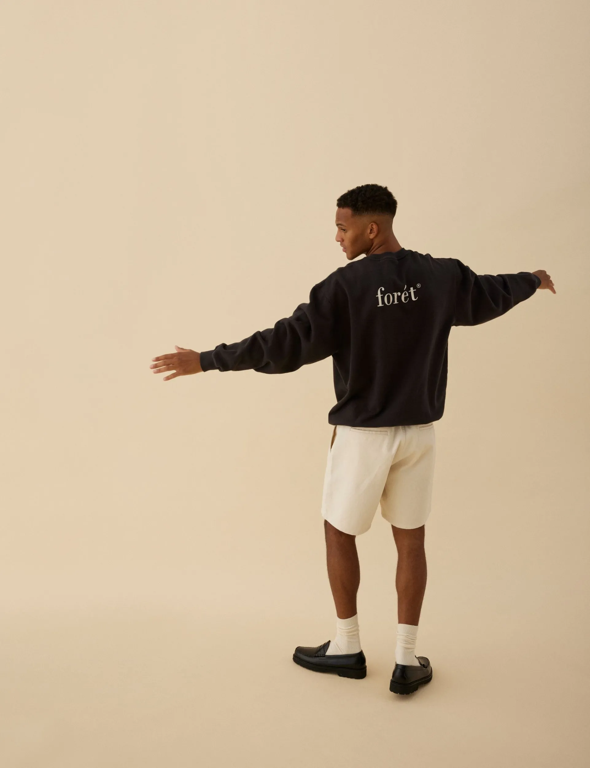 Men Forét Shorts-Clay Twill Shorts-Undyed