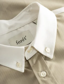 Men Forét Shirts-Dart Ripstop Shirt-Brick/Khaki/Cloud