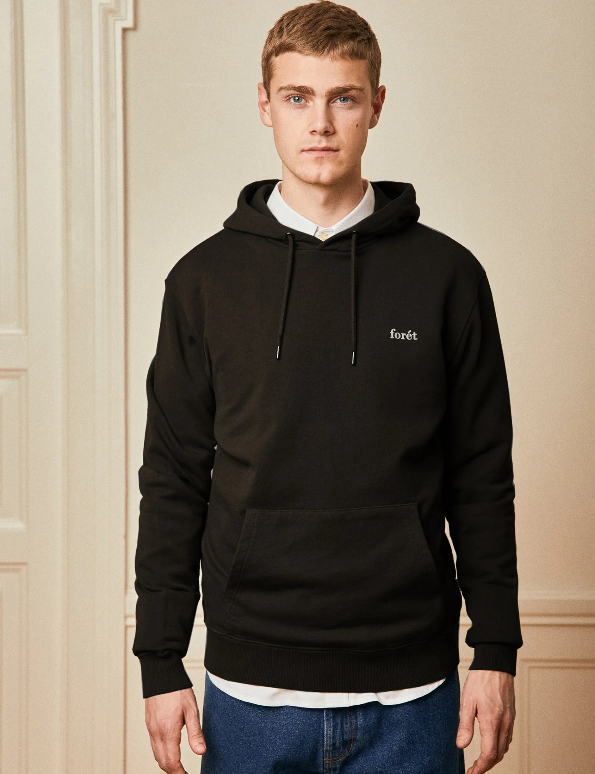 Men Forét Sweatshirts-Deer Hoodie-Black