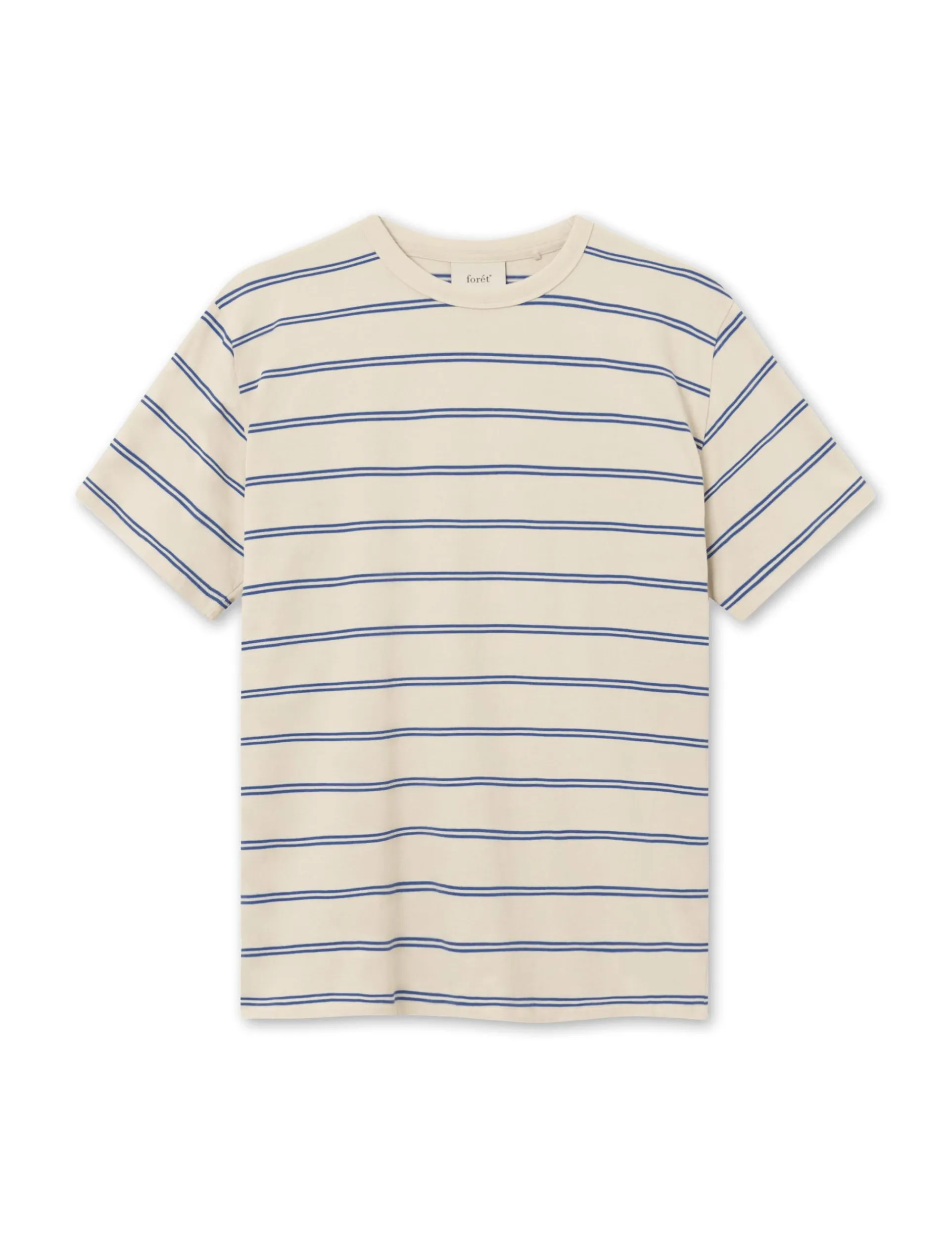 Men Forét T-Shirts-Ferry T-Shirt-Oat/Blue