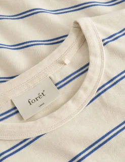 Men Forét T-Shirts-Ferry T-Shirt-Oat/Blue