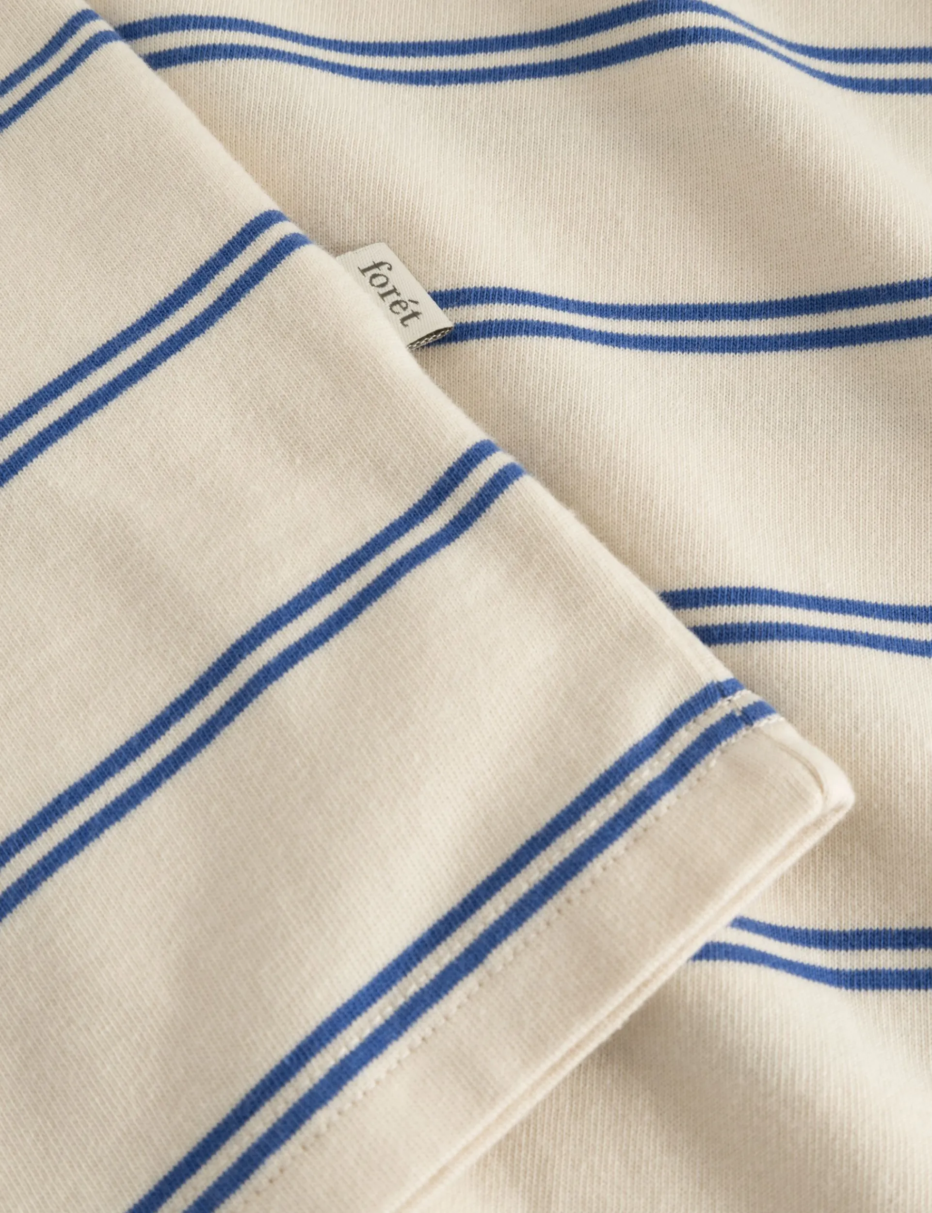 Men Forét T-Shirts-Ferry T-Shirt-Oat/Blue