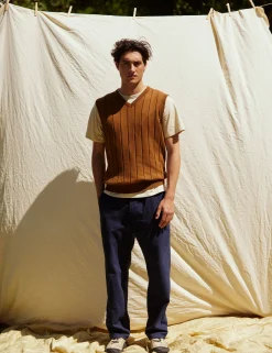 Men Forét Knitwear-Flume Knit Vest-Rubber