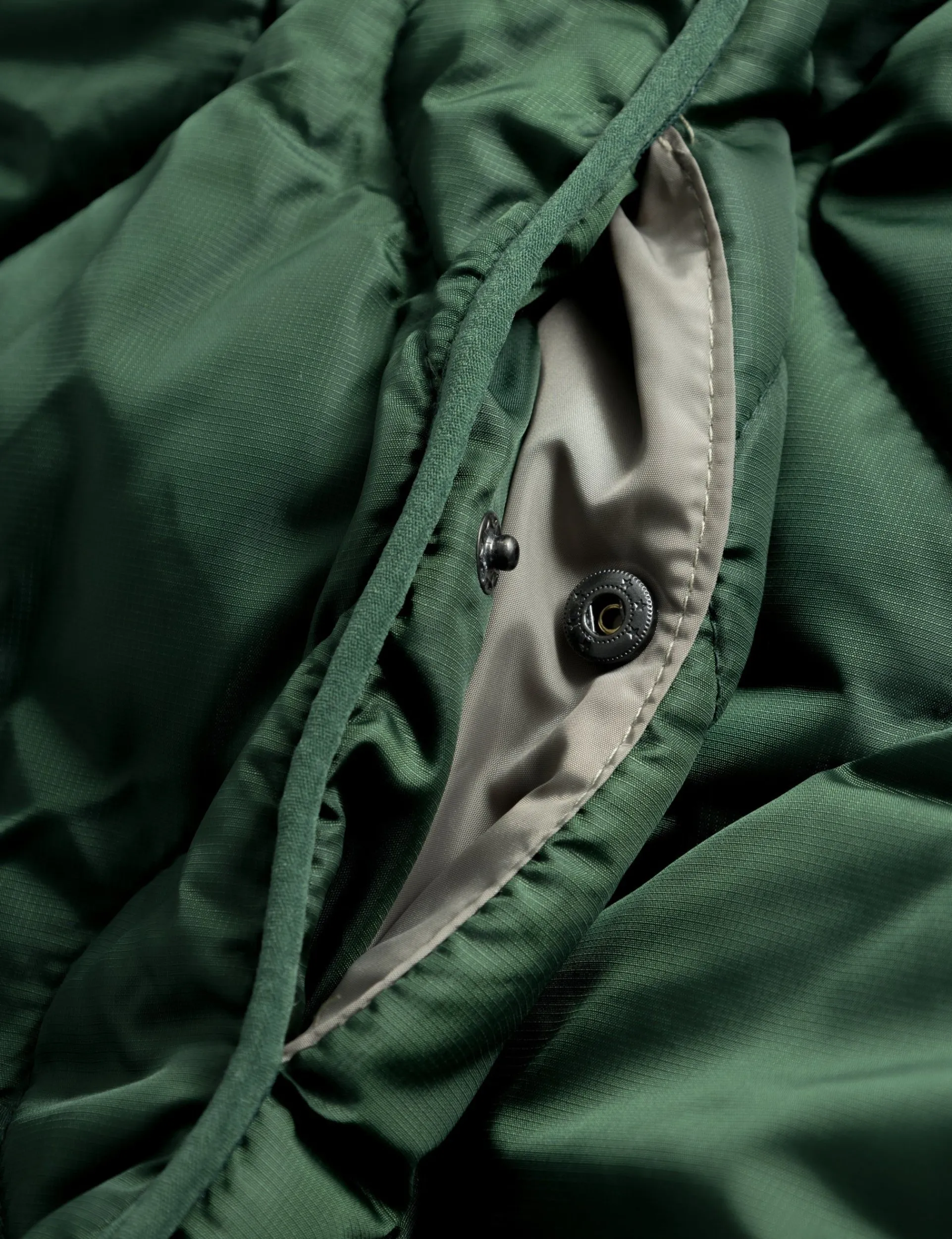 Men Forét Jackets-Fresh Reversible Liner Vest-Dark Green