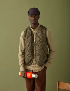 Men Forét Jackets-Fresh Reversible Liner Vest-Army