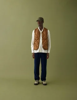 Men Forét Vests-Fresh Reversible Liner Vest-Brown