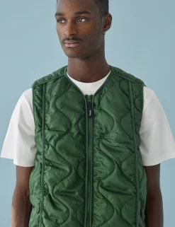 Men Forét Vests-Fresh Reversible Liner Vest-Dark Green
