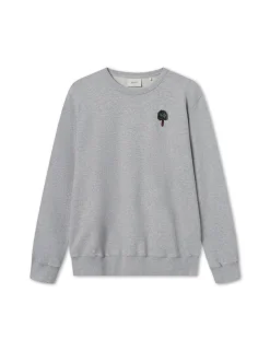 Men Forét Sweatshirts-Gaia Sweatshirt-Lt Grey Mel