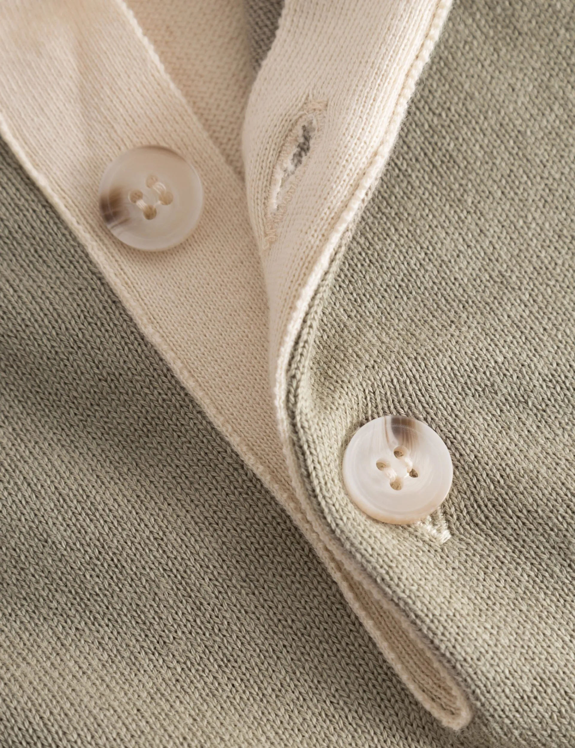 Men Forét Knitwear-Golf Polo Knit-Cloud/Brick