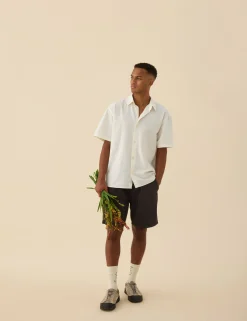 Men Forét Shirts-Hatch Ss Shirt-Cloud