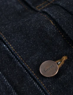 Men Forét Jackets-Hazy Denim Jacket-Raw Denim